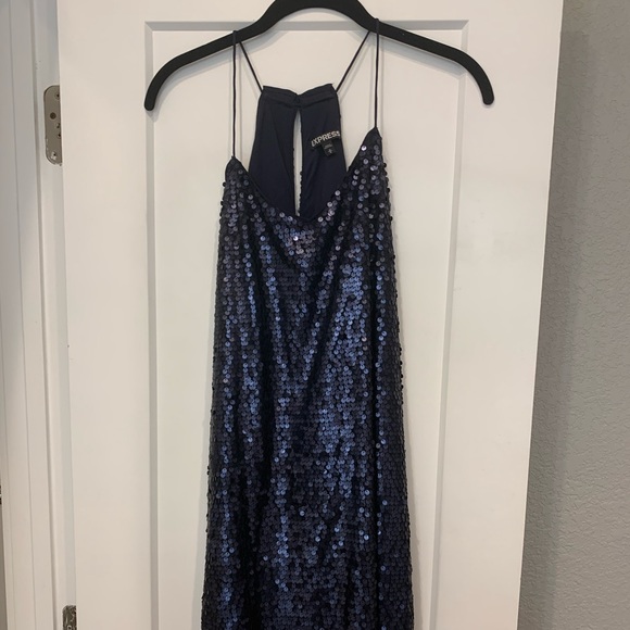 Blue sequined dress - Picture 1 of 2
